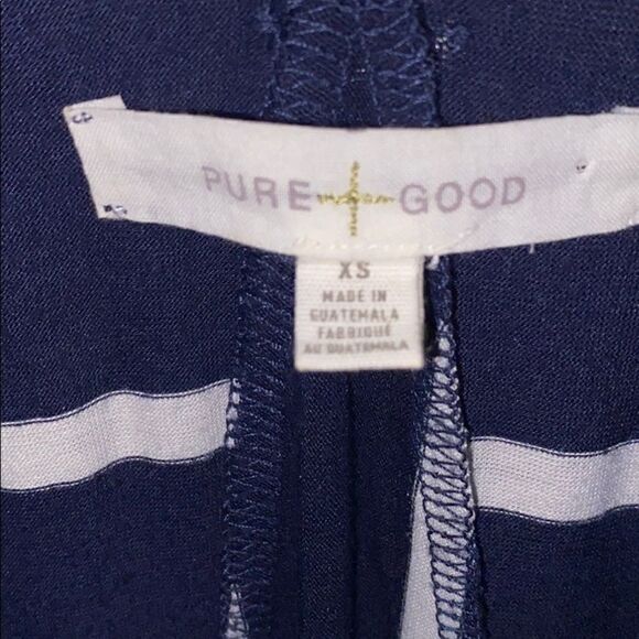 Pure + Good Anthro striped navy & white V-back top - Picture 4 of 5